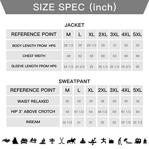 Bellnorth Men's Tracksuit Sets Outfit Activewear Fleece Hoodie Jacket & Cargo Sweatpant 2 Piece For Big Tall Outdoor Activewear Size Xxx(Red,3Xl) #TOP5