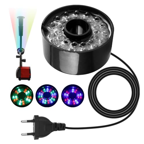 Anneau LED rond pour pompes de bassin PORFOYO universel 7 couleurs
