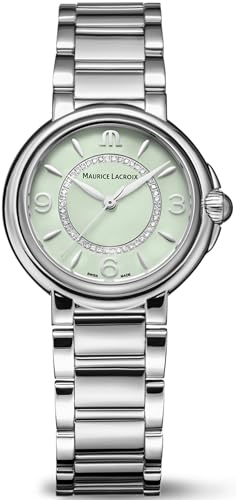 Image of MAURICE LACROIX Fiaba Colours Edition Women's Watch Analogue Quartz 46 Diamonds Stainless Steel Case and Stainless Steel Strap FA1104-SS002-G20-1