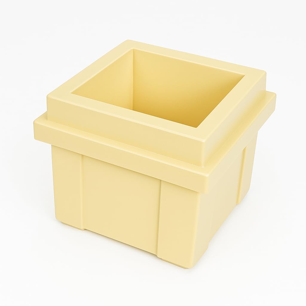 Cubiera in Poliuretano per Provino in Calcestruzzo 15x15cm, Made in Italy - Stampo Riutilizzabile Professionale - Cubiera per Cemento Certificata e Resistente