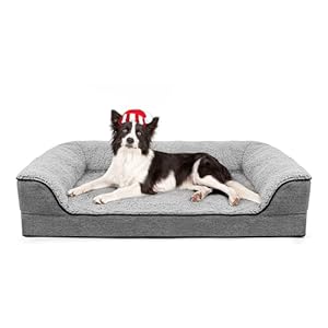 Orthopedic Dog Bed, Bolster Couch Dog Bed for Large Dogs, Removable Washable Cover Pet Bed, Foam Nonskid Dog Mat