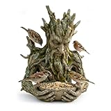 The Quiet Offering A Tree-Integrated Bird Feeding Sculpture, Outdoor Millennial Ancient Tree Bird Feeder, with Hidden Keyhole Hanger,Tree Faces Decor,Yard