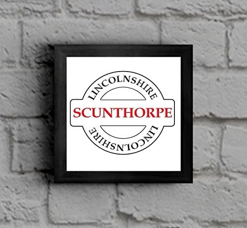 The Victorian Printing Co - Scunthorpe - Lincolnshire Place Name Framed Picture - Black