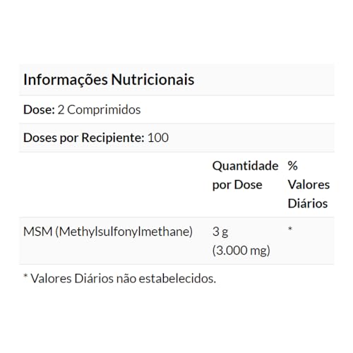 NOW Foods MSM 1500mg 200 Tablets Importado