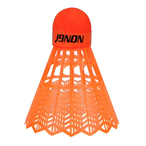 Image of Neo Colored Cork Plastic Badminton Shuttlecocks for Indoor Outdoor Badminton Sports - Color Orange - Speed Medium - Pack of 5 Shuttle