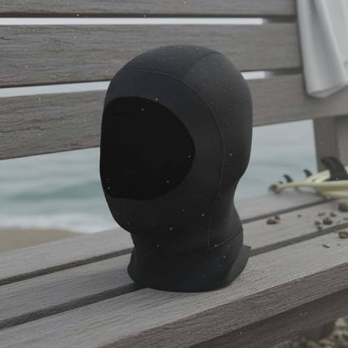 Cagoule plongée protection thermique et bonnet surf noir