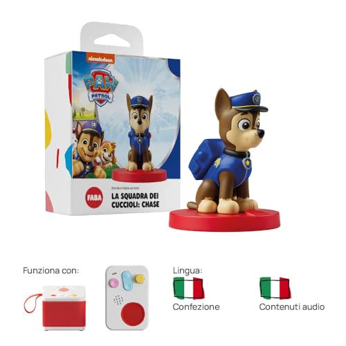FABA Personaggio Sonoro – PAW Patrol La Squadra dei Cuccioli: Chase - Storie e fiabe sonore, Bambini e bambine 2-4 anni, Versione Italiana - 4