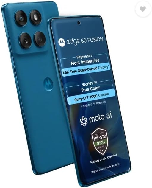 Motorola Edge 60 Fusion 5G, Pantone Mykonos Blue (8GB, 256GB)