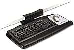 3M Knob Adjust Keyboard Tray, Tool-Free Installation, Height and Tilt Adjustable Ergonomic Keyboard and Mouse Platform, 17" Track (AKT65LE) [OB]