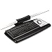 3M Keyboard Tray with Sturdy Wood Platform, Tool Free Installation, Simply Turn Knob to Adjust Height and Tilt, Swivels and Stores, Gel Wrist Rest and Precise Mouse Pad, 17" Track, Black (AKT65LE)