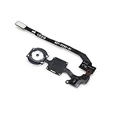 ePartSolution-iPhone 5S Black Touch ID Sensor Home Button Module Ribbon with Key Flex Cable Replacement Part