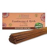 Bless-Frankincense-and-Myrrh 100%-Natural-Incense-Sticks Handmade-Hand-Dipped The-best-woods-scent-500-Pack-(100x5)