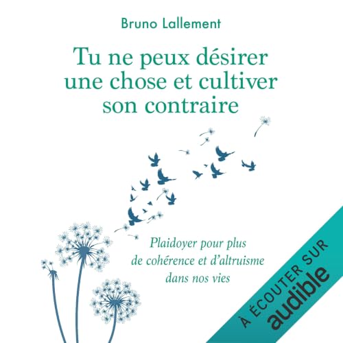 Diseño de la portada del título Tu ne peux d&eacute;sirer une chose et cultiver son contraire