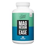 Lively Vitamin Co. Magnesium Ease - Chelated - Highly Bioavailable - Tension - Stress - Nerves - Immune Function - RLS - Gluten Dairy Soy Free - Non-GMO - 180 Vegan Capsules