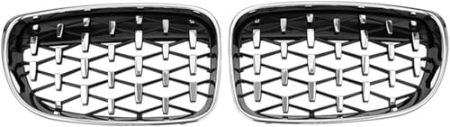 OUTMX Car Grill Mesh Aluminum Alloy Mesh Car Grille for BMW E81 E82 E87 E88 128I 130I 135I Série 1 2007-2011 Metal Front Radiator Grille Car Bumper Hood Vent Multifunctional