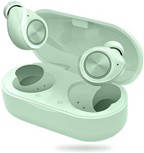 OOX True Wireless Earbuds Bluetoth 5.0 with Charging Case,Mini HD Stereo Sound Noise Cancelling in-Ear Headphones,Touch Control IPX7 Waterproof Sports Earphone Built-in Mic (Green)