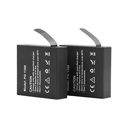 AKASO Brave 7 LE 2 x 1350mAh Rechargeable Action Camera Battery with USB Dual Charger by AKASO - Image 3