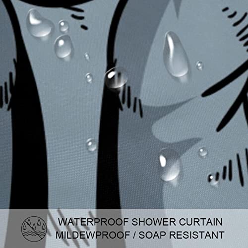 Rideau de douche imperméable sans odeur motif chat pop art - 4
