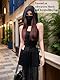 Mingnos Goth Durchsichtiges Kleid Damen Rave Outfit, Schwarzes Cutout Doppelter Hoher Schlitz Kleid für EDM Festival Outfits Club Night Out Kleider Schwarz, S
