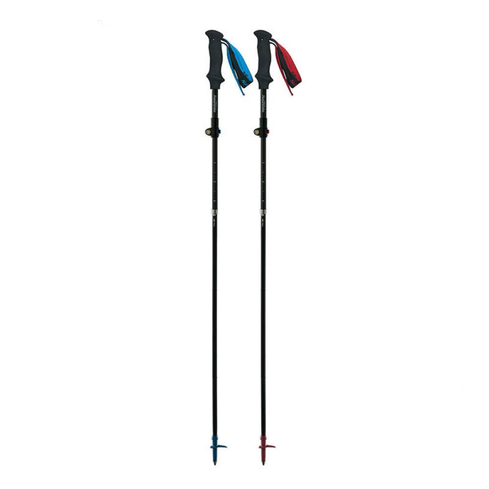 work out Bastón de Senderismo Bastón de Trekking Plegable Anti-Choque Ultra Ligero Ajustable Bastones de Marcha para Practicar SenderismoCaminar Viajar 1 par