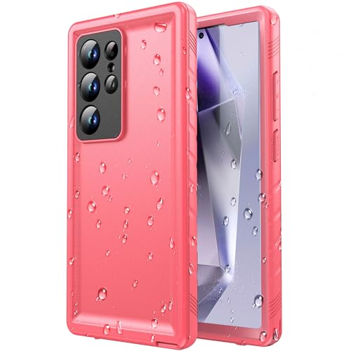 SPORTLINK for Samsung Galaxy S24 Ultra Case - IP68 Waterproof Dustproof 360 Full Body Shockproof Protective Built-in Screen Protector Cover for Galaxy S24 Ultra 5G 6.8 Inch Pink