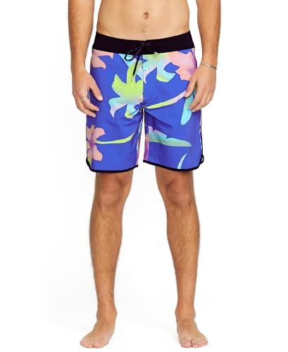 Volcom Men's Lido Print Scallop Mod Tech Boardshorts3