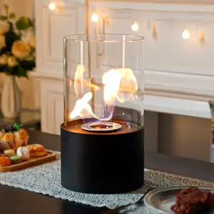 Tabletop Fire Bowl Pot|Indoor/Outdoor Portable Tabletop Fireplace?Clean-Burning Bio Ethanol Ventless Fireplace