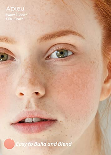 A'pieu Juicy-Pang Water Blusher (Cr01 - Peach) - Korean Liquid Blush For Cheeks K Beauty Makeup #TOP2