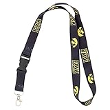 Desert Cactus University of Iowa Lanyard Hawkeyes Car Keys ID Badge Holder Keychain Detachable Breakaway Snap Buckle (Black)