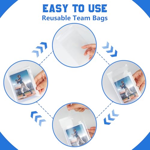 DEDC 500 Pcs Card Sleeves Team Bags for Trading Cards,Team Bag Fit 3x4 Top Loaders for Trading Card Shipping Sports Graded Card Sleeves Protector by DEDC - Used condition - Image 7