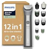 Philips Rifinitore All-in-one Multigroom Serie 5000 12 in 1 - Rifinitore per barba, capelli e corpo, lame autoaffilanti interamente in metallo, 20 impostazioni di lunghezza (0,5-20 mm), MG5952/30