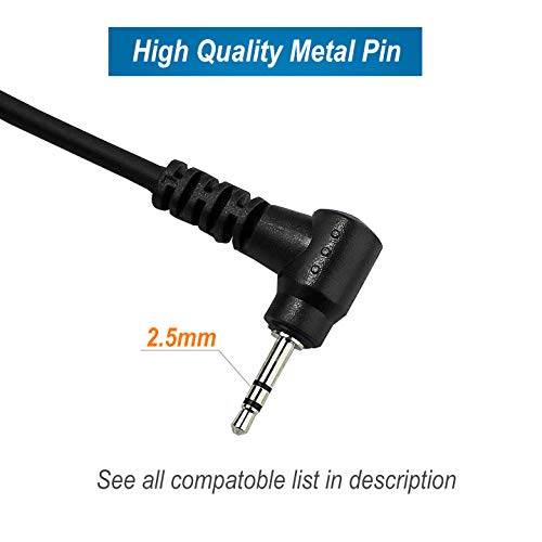 abcGoodefg Walkie Talkie Earpiece with Mic PTT, 1 Pin 2.5mm Covert Acoustic Tube Ear Piece Headset for Police Radios Law Enforcement Compatible with Motorola MH230R MH230TPR MR350R MS350R (10 Pack)