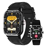 Smart Watches for Men, 1.96'' Rugged Military Smartwatch with Bluetooth Call(Answer/Dial Calls), IP68 Waterproof Fitness Watch Tracker with Heart Rate Blood Pressure Sleep Monitor for Android Phones