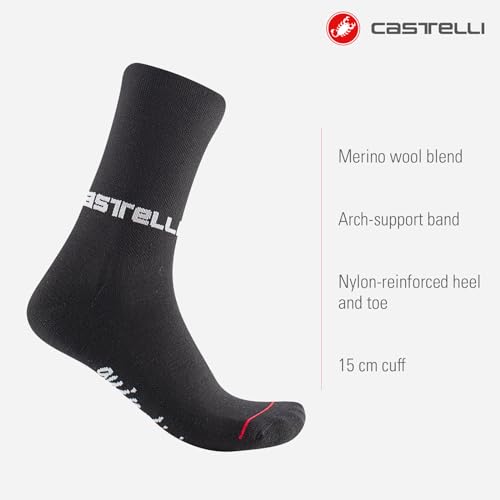 Image of CASTELLI Women's Quindici Soft Merino Sock for Cycling, Gravel Biking & Everyday