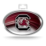 Rico Industries NCAA South Carolina Fighting Gamecocks Metallic Team Logo Sticker