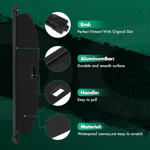 SCITOO Retractable Rear Cargo Cover Shade 2019-2024 Fit for Acura RDX 2.0L Rear Trunk Retractable Security Shade Cover by SCITOO - Image 4