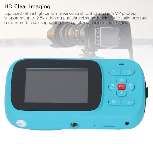 Cámara digital Cuifati 72MP 2.5K HD con pantalla IPS azul miniatura 6