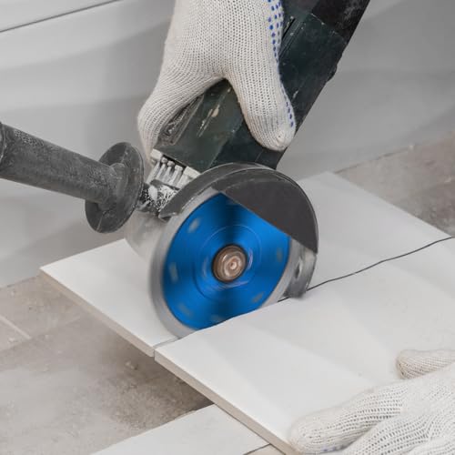 Flintronic Diamentowe tarcze tnące 125 mm do szlifierki kątowej, super cienkie diamentowe ostrze piły do cięcia porcelany, płytek, granitu, marmuru, kamieni, cegieł i ceramiki, cięcie na mokro, 12,4