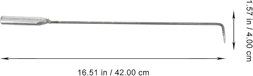 Miniatura 2 de BESPORTBLE Palo de póquer para hoguera de 16.38 pulgadas, herramientas de chimenea de póquer para fogata para camping, estufa de leña, patio, fogata