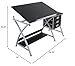 ZENY Drafting Table Craft Drawing Desk with Drawers Tilted Tabletop Art Hobby Crafting Table Artist Architect Desk with Padded Stool