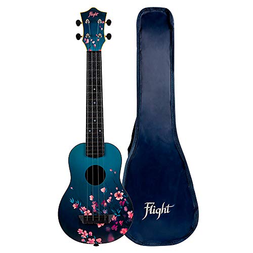 Flight Ukeleles TUSL32 - Ukelele de viaje ABS de cuello largo - Sakura