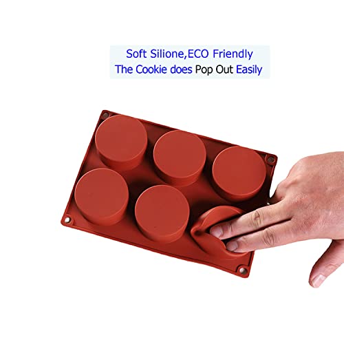 Round Cylinder Candy Silicone Mold,Chocolate Cover Oreos Cookie Reusable Perfect Size Molds, For Sandwich Cookies Muffin Cupcake Brownie Cake Pudding Soap Jello (3 Pack) #TOP4