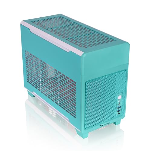 Thermaltake TR100 SFF Chassis; mITX Support; 18.9 Liters; PCIe 4.0 Riser Cable Included; 360mm GPU Clearance; 280mm Radiator Support; Removable PCIe Bracket; Mint Strawberry; CA-11A-00SLNN-00 by Thermaltake - Image 6