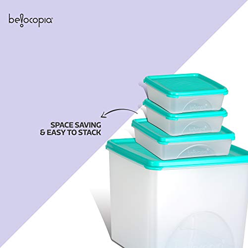Image of Belocopia - 6 Piece Storage Container for Kitchen Set (7.2 L), Aqua Green