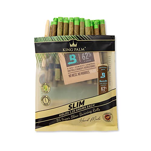 King Palm Slim Size Cones - (3 Packs Of 25, 75 Rolls Total) - Natural Pre Roll Palm Leafs - Pre Rolled Cones - All Natural Cones - Corn Husk Filter - Preroll Cones - Cones With Filter - Organic Cones #TOP3