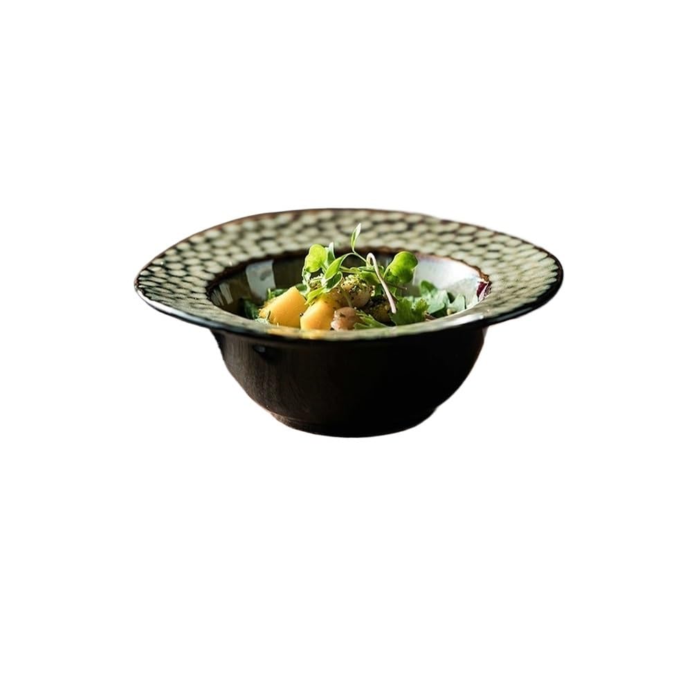 GFHTRELY Dinner Tray Bowls And Plates Soup Bowls Noodle Bowls Tableware Plates Western Soup Bowls Japanese Decorative Bowls Dinner Plate(C)