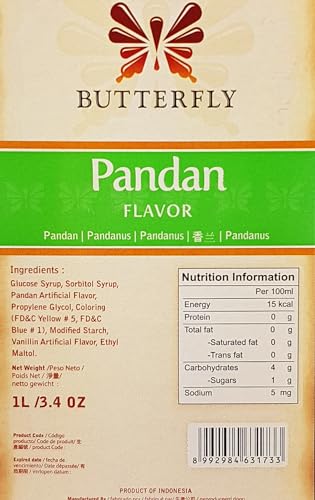 Generic Butterfly Pandan Green Flavoring Extract Paste Restaurant/Bakery Size 1 Liter/34 Fl Oz - Image 2
