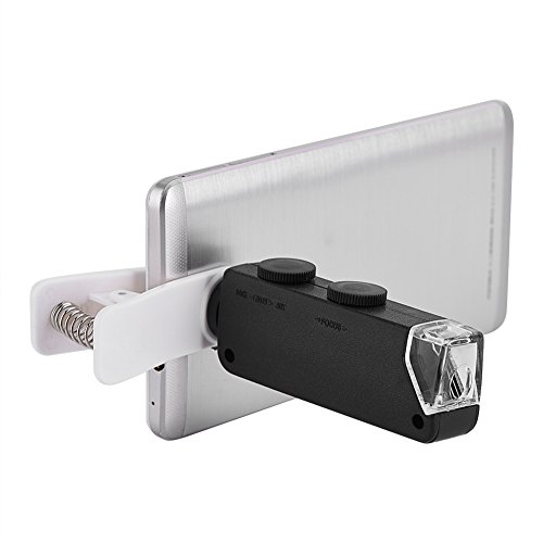 Wene Microscope Lens, Zoom Microscope Lens Bright Led Light Practical With Clip For Mobile Phones For Jewelry Coins, Stamps, Antiques, Biology #TOP4