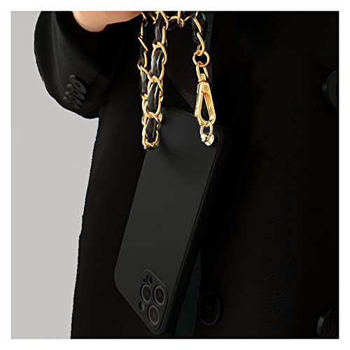 Colar crossbody cordão pulseira de couro corrente capa de telefone para iphone 13 11 12 pro max xr x
