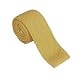 DAO3E01F Yellow Solid Italian Gift Giving Skinny Neck Tie Woven Microfiber Italy Style By Dan Smith